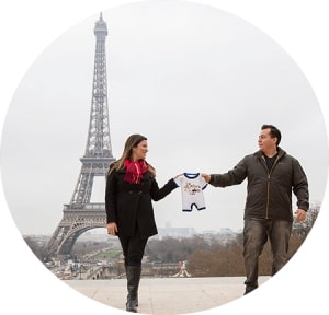Depoimento de Casal Babymoon em Paris - Ensaio inverno na Torre Eiffel por fotógrafo brasileiro em Paris